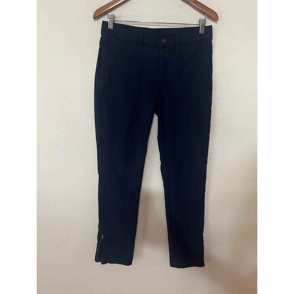 Stio dark blue Coburn XT Pant Straight Leg T-Lock Snap Hiking Gorpcore WOMENS 6